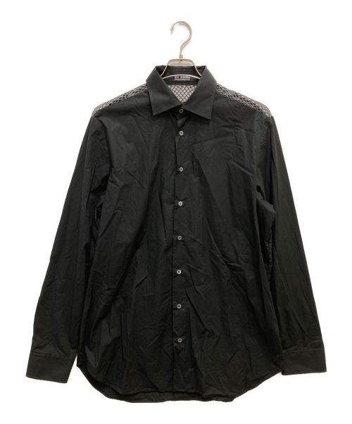 RAF SIMONS（ラフシモンズ）RAF SIMONS (ラフシモンズ) Classic shirt with net insert/クラシックｼｬﾂウィズネットインサート ブラック サイズ:46の古着・服飾アイテム