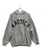 NAUTICAノーティカ）の古着「Arch Logo Sweat Hoodie/アーチロゴスウェットフーディー」｜グレー