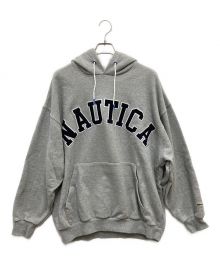 NAUTICA（ノーティカ）の古着「Arch Logo Sweat Hoodie/アーチロゴスウェットフーディー」｜グレー