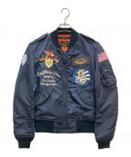 AVIREXアヴィレックス）の古着「L-2 5th AIR FORCE/L-2 フィフス エアフォース」｜ネイビー