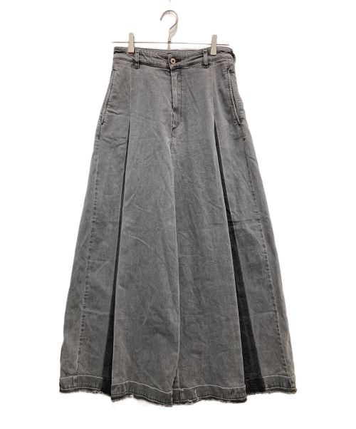 DIESEL（ディーゼル）DIESEL (ディーゼル) ワイドデニムパンツ グレー サイズ: 66cm (W26)の古着・服飾アイテム