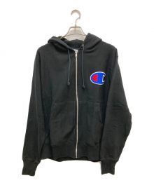 Champion REVERSE WEAVE（チャンピオンリバースウィーブ）の古着「ジップパーカー」｜ブラック