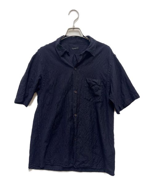 COMOLI（コモリ）COMOLI (コモリ) ウールシルク 半袖オープンカラーシャツ ネイビー サイズ:1の古着・服飾アイテム