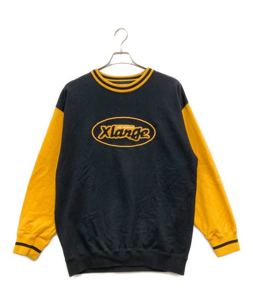 X-LARGE（エクストララージ）X-LARGE (エクストララージ) RETRO CREW NECK SWEAT ブラック サイズ:Mの古着・服飾アイテム