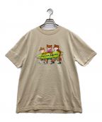 maison kitsuneメゾンキツネ）の古着「フォックスロゴTシャツ」｜ベージュ