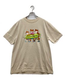 maison kitsune（メゾンキツネ）の古着「フォックスロゴTシャツ」｜ベージュ