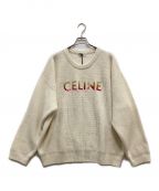 CELINEセリーヌ）の古着「スパンコールロゴニット」｜アイボリー