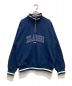 X-LARGE（エクストララージ）の古着「STRIPED RIB HALF ZIP SWEAT」｜ネイビー