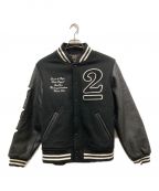 UNDERCOVER×HUMAN MADEアンダーカバー×ヒューマンメイド）の古着「VERDY LAST ORGY2 VARSITY JACKET/ヴェルディラストオージイ2ヴァ―シティジャケット」｜ブラック