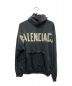 BALENCIAGA（バレンシアガ）の古着「Tape Type Ripped Pocket Hoodie/テープタイプリップドポケットフーディ」｜ブラック