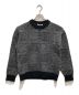 AURALEE（オーラリー）の古着「HARD TWIST MERINO JACQUARD KNIT BIG P/O」｜ブラック×ホワイト