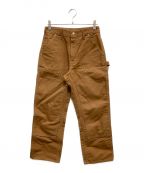 CarHarttカーハート）の古着「FIRM DUCK DOUBLE FRONT UTILITY WORK PANT」｜ブラウン