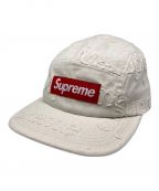 SUPREMEシュプリーム）の古着「Lasered Denim Camp Cap/レーザーデニムキャンプキャップ」｜アイボリー