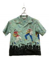 Star OF HOLLYWOOD (スターオブハリウッド) COTTON OPEN SHIRT グリーン サイズ:M