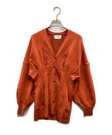 CLANE（クラネ）の古着「WAIST SHAPE DOLMAN CARDIGAN」｜オレンジ