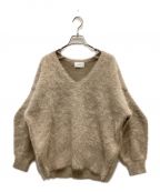 CLANEクラネ）の古着「V NECK ANGOLA KNIT」｜ブラウン