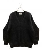 CLANEクラネ）の古着「V NECK ANGOLA KNIT TOPS/ブイネックアンゴラニットトップス」｜ブラック