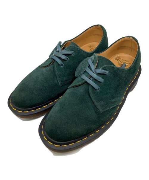 Dr.Martens（ドクターマーチン）Dr.Martens (ドクターマーチン) 3ホールスウェードシューズ グリーン サイズ:4の古着・服飾アイテム