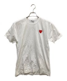 PLAY COMME des GARCONS（プレイ コムデギャルソン）の古着「ハートワッペンTシャツ」｜ホワイト