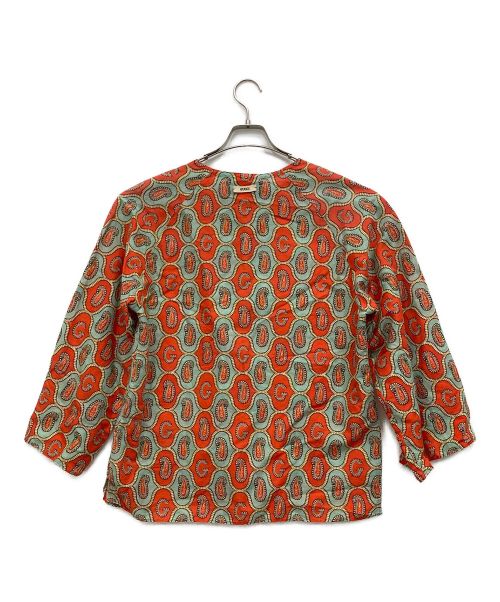 GUCCI（グッチ）GUCCI (グッチ) 総柄ブラウス レッド サイズ:46の古着・服飾アイテム