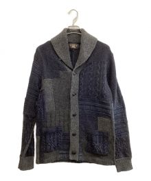 RRL（ダブルアールエル）の古着「Indigo Patchwork Cardigan」｜グレー