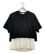 ELENDEEKエレンディーク）の古着「COOL JERSEY H/S PLEATS BL SET」｜ブラック