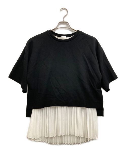 ELENDEEK（エレンディーク）ELENDEEK (エレンディーク) COOL JERSEY H/S PLEATS BL SET ブラック サイズ:Ｆの古着・服飾アイテム