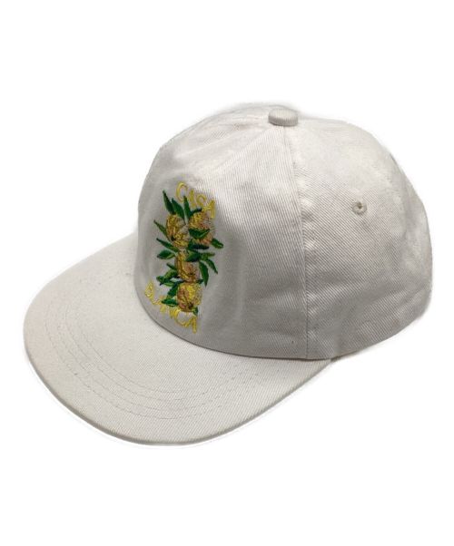 CASABLANCA（カサブランカ）CASABLANCA (カサブランカ) embroidery cap ホワイト サイズ:O/Sの古着・服飾アイテム