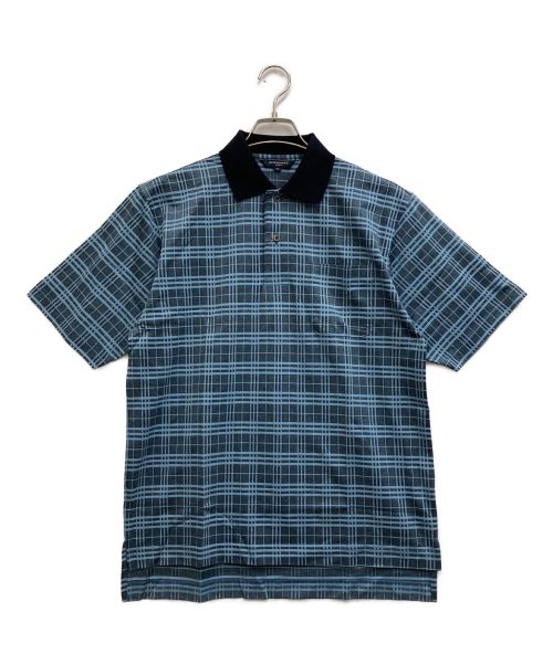 BURBERRY GOLF（バーバリーゴルフ）BURBERRY GOLF (バーバリーゴルフ) チェックポロシャツ ブルー サイズ:M 未使用品の古着・服飾アイテム