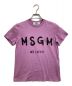 MSGM（エムエスジーエム）の古着「ロゴTシャツ」｜ピンク