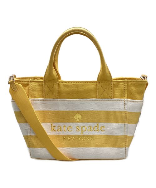 Kate Spade（ケイトスペード）Kate Spade (ケイトスペード) キャンバストートバッグ イエローの古着・服飾アイテム