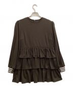 BORDERS at BALCONYボーダーズアットバルコニー）の古着「WEEKEND TIERED TOP」｜ダークブラウン