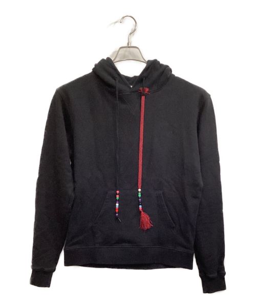 J.W. ANDERSON（ジェイダブリューアンダーソン）J.W. ANDERSON (ジェイダブリューアンダーソン) Beaded String Popover Hoody ブラック サイズ:XSの古着・服飾アイテム