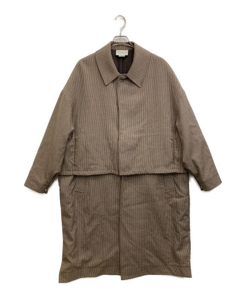 YOKE（ヨーク）YOKE (ヨーク) 3WAY BAL COLLAR SHARE COAT ブラウン サイズ:Mの古着・服飾アイテム