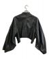 Ameri (アメリ) ROUND SHORT FAKE LEATHER JACKET ブラック サイズ:F：12800円