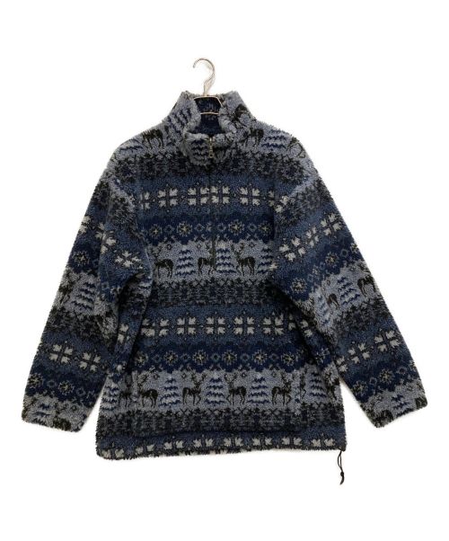 WOOLRICH（ウールリッチ）WOOLRICH (ウールリッチ) ハーフジップフリースジャケット ネイビー サイズ:Lの古着・服飾アイテム