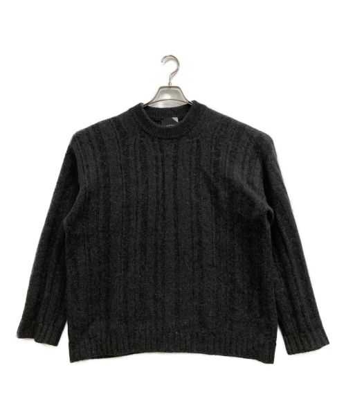 ATON（エイトン）ATON (エイトン) MOHAIR SILK SHAGGY RANDOM RIB CREWNECK ブラック サイズ:04の古着・服飾アイテム