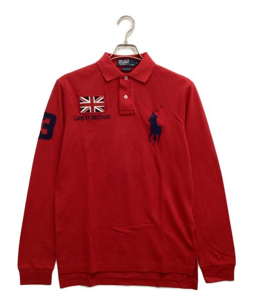 POLO RALPH LAUREN（ポロ・ラルフローレン）POLO RALPH LAUREN (ポロ・ラルフローレン) 長袖ポロシャツ レッド サイズ:Sの古着・服飾アイテム