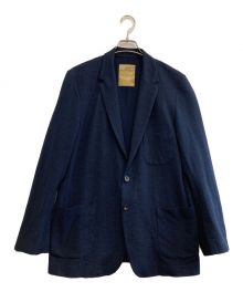 ROBES&CONFECTIONS（ローブスコンフェクションズ）の古着「High Gauge Seersucker Stripe Man Tailored Easy Jacket」｜ネイビー