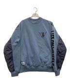 Schottショット）の古着「BACK QUILTED SWEAT」｜ブルー