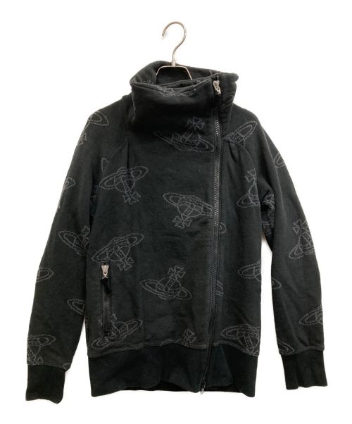 Vivienne Westwood RED LABEL（ヴィヴィアンウエストウッドレッドレーベル）Vivienne Westwood RED LABEL (ヴィヴィアンウエストウッドレッドレーベル) 変形オーブ総柄ジャケット ブラック サイズ:2の古着・服飾アイテム