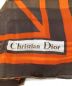 中古・古着 Christian Dior (クリスチャン ディオール) シルクスカーフ ブラウン×オレンジ：3980円