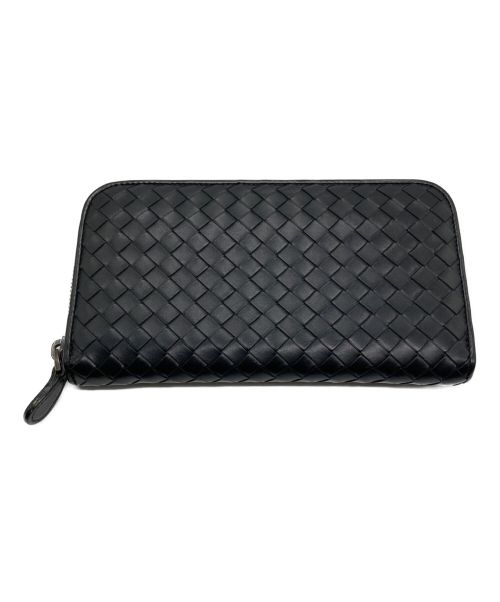 BOTTEGA VENETA（ボッテガベネタ）BOTTEGA VENETA (ボッテガベネタ) ラウンドファスナー長財布 ブラックの古着・服飾アイテム