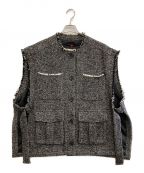 MAISON SPECIALメゾンスペシャル）の古着「Roving Tweed Vest」｜ブラック