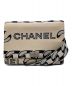 CHANEL (シャネル) キャンバス＆レザー チェーン柄バッグ ベージュ：195000円