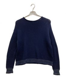 theory（セオリー）の古着「MERCER COTTON TRIM DT PO ニット」｜ネイビー