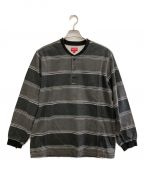 SUPREMEシュプリーム）の古着「Printed Stripe Twill Henley」｜グレー