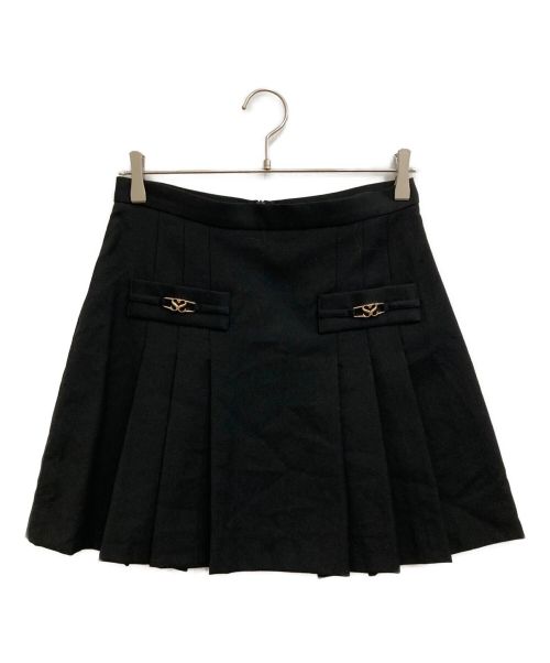 Sandro（サンドロ）Sandro (サンドロ) Short skirt with stitched pleats ブラック サイズ:2の古着・服飾アイテム