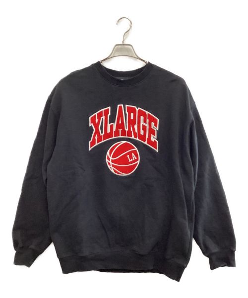 X-LARGE（エクストララージ）X-LARGE (エクストララージ) COLLEGE LOGO CREWNECK SWEAT ブラック サイズ:Lの古着・服飾アイテム