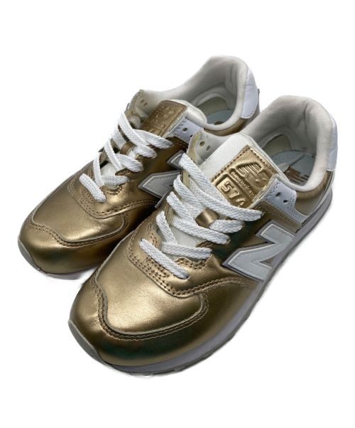 NEW BALANCE（ニューバランス）NEW BALANCE (ニューバランス) ローカットスニーカー ゴールド サイズ:23.5の古着・服飾アイテム